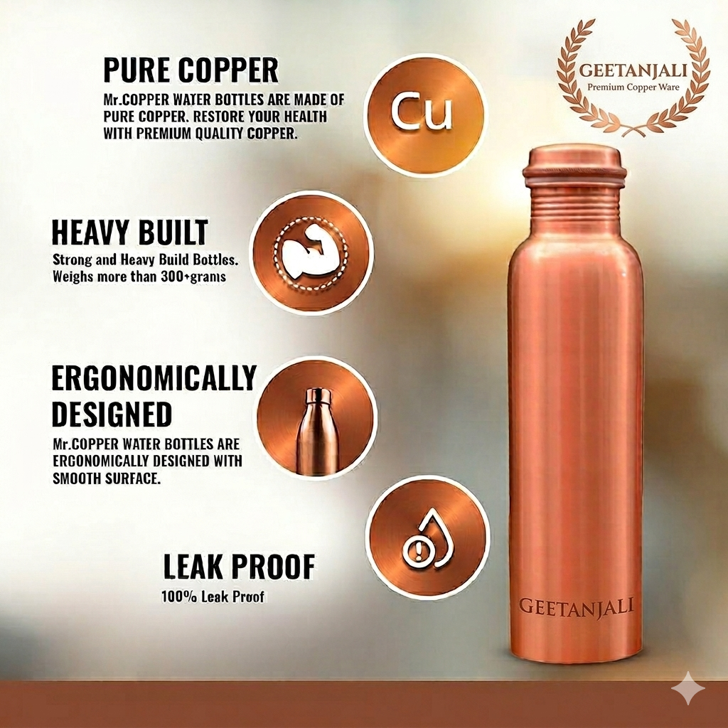 Copper Bottle Manufacturer Supplier Wholesaler and Exporter from Mumbai India
